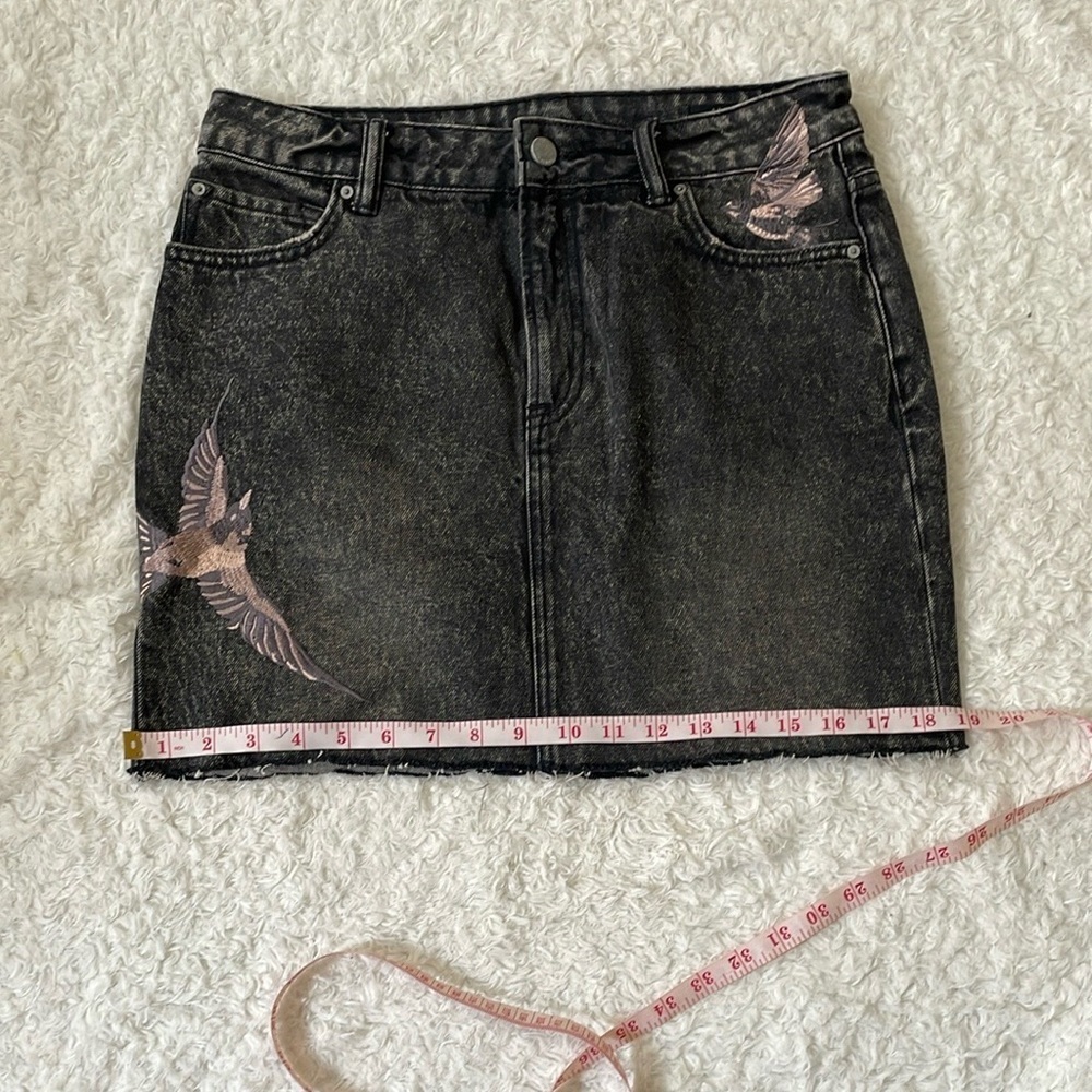 All Saints Charcoal Distressed Mini Skirt - Picture 11 of 11